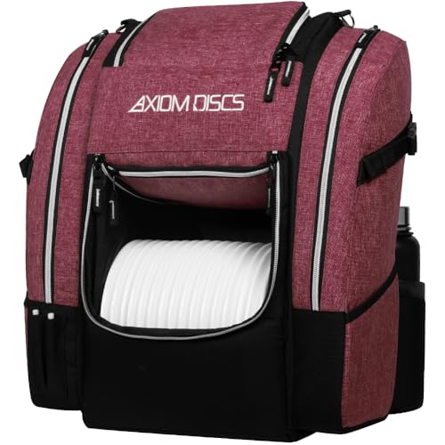 Axiom Discs Voyager Lite Backpack Disc Golf Bag (Choose Your Favorite Color) - color: Heather Red, style: V2