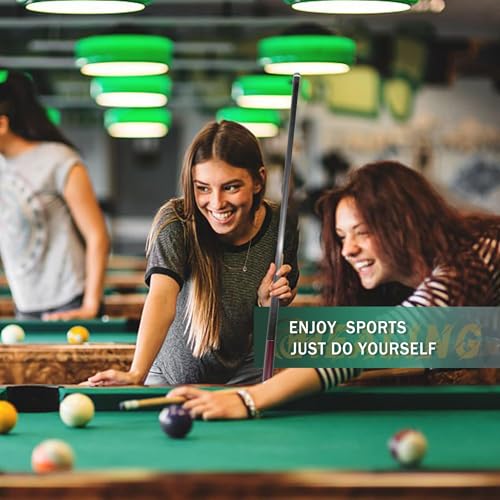 EAGLEKING Carbon Fiber Pool Cue 58" Professional - 12.5mm Low-Deflection Tip with Leather Grip - Enhanced Accuracy for Billiards & Home Entertainment