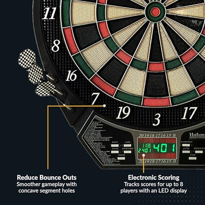 HathawayWinner's Choice 18-in Bristle Dartboard - color: Black/Multi, size: 20.5 inches (W) x 22.75 inches (H)
