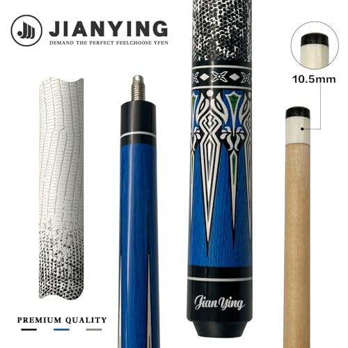 Professional Pool Cue 58" 10.5/12.5mm Tip Maple Shaft 1/2 Joint Ergonomic Grip Billiard Stick for Adults - color: PC24-10.5-SET