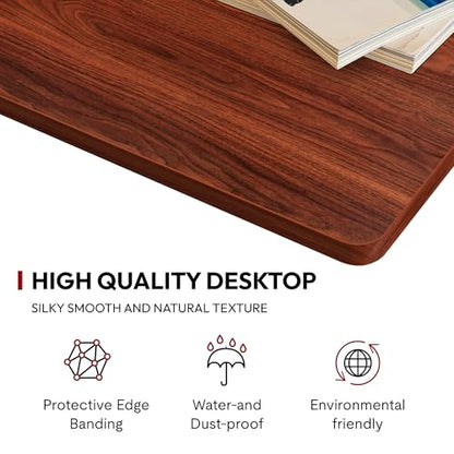 SANODESK Universal Tabletop 40"x24"x1" Thickness One-Piece Table Top Rectangular Particle Board for Standing Desk and Home Office Countertop DIY,Mahogany Desk Top - color: Mahogany, size: 40*24*1 Inch