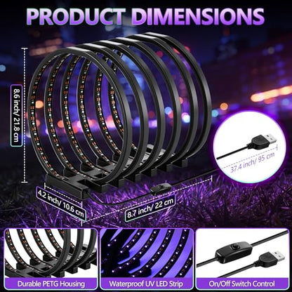 Spiral Disc Golf UV Charging Station, Fast Multi Disc Charging for Luminous Glow Discs, USB Powered Portable Night Play Accessory, Hands Free for Outdoor Practice & Tournaments