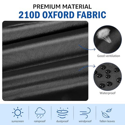 Ping Pong Table Cover Outdoor Waterproof, 210D Oxford Fabric Table Tennis Cover Indoor & Outdoor 72.83" x 64.96" x 27.56" Folding Tables with Organize Bag