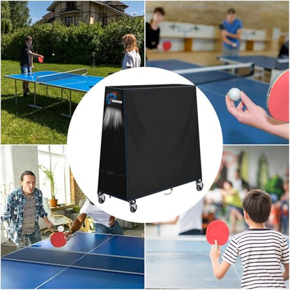 SIRUITON 2-in-1 Outdoor Ping Pong Table Cover,Heavy Duty 300D Oxford Fabric,Waterproof Sunproof Indoor & Outdoor,Fits Both Folding Tables and Flat Tables Indoor,Windproof,with Zipper 68"Lx30"Wx62"H - size: 68"Lx30"Wx62"H_300D