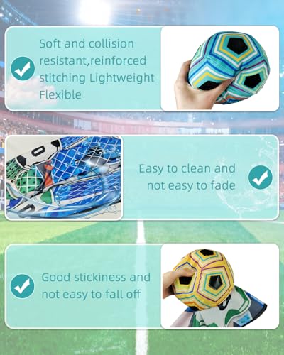 3 Balls Sticky Soccer Game Set Soccer Toy Gift for 3-5 6-8 8-12 Boys and Girls Indoor Outdoor Backyard Toss Soccer Goal Games for Kids Birthday