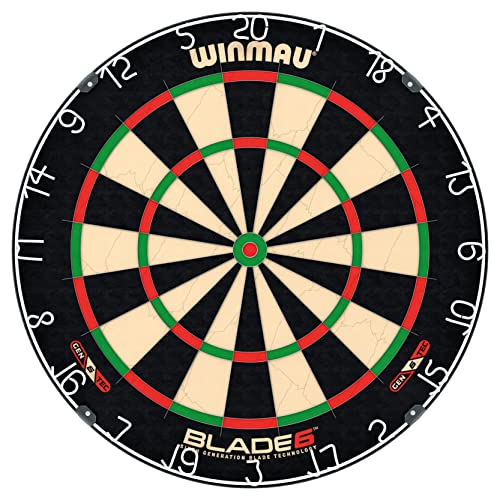 WINMAU Professional Bristle Dartboard - PDC Tournament Board with Official Tournament Specifications - Available in Blade 6 Single, Dual, Triple Core & Blade X Generations