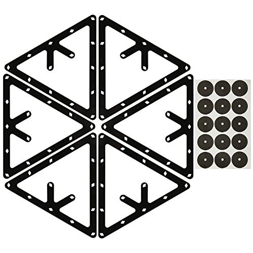 CM Pack of 6 Sheets Magic Ball Rack Pro Triangle Billiards Ball Rack with Pool Table Marker Dots for Rack 8, 9, and 10 Ball Combo Pack and Snooker
