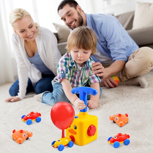 BAKAM Toddler Toys 3-4 for Boys Girls, Balloon Launcher & Powered Car Set, Fun Toddlers STEM Toy Balloon Pump Cars Racer Kit for Kids 3-5 (Monster) - style: Monster