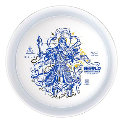 Yikun Disc Golf Overstable Driver|Maximum Stability for Headwinds & Doglegs|Laser-Straight Flight with Strong Hyzer Finish|Pro Worlds 2025 Limited Edition|PDGA Approved 170-176g - color: Pro Wolds 2025（Transparent）