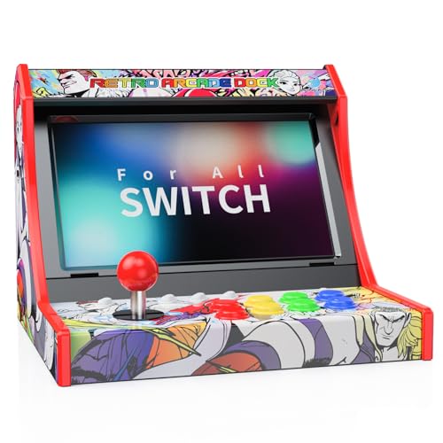 Retro Arcade Machine for Switch/OLED/Switch 2 with Chat C Button ,Red(Screen Not Included) - color: Red
