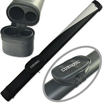CUESOUL Soocoo Series 2x4/2x2 Hard Pool Cue Case -Holds 2 Cue Butt and 4 Cue Shafts,Four Color Available - color: 1x1-White Black