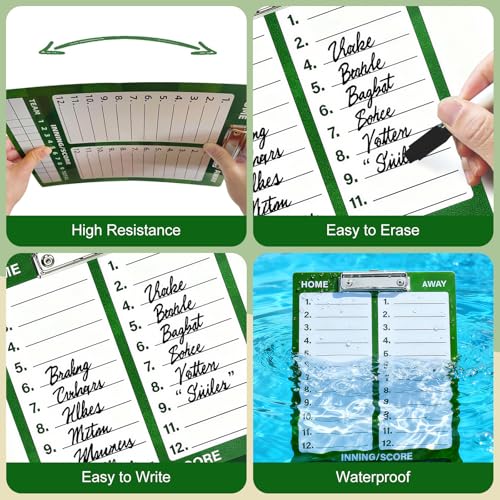 Baseball Lineup Board for Dugout, Double-Sided Dry Erase Clipboard Coaching Clipboard for Baseball, Softball, Softball Lineup Board with Marker, Baseball Coaching Accessories - style: BaseballBoard-Small