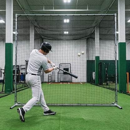 Baseball Softball Backstop Nets,Sports Net with 33ft Rope or Steel Hanging Kit, Nylon Nets Also for Basketball Soccer Lacrosse Hockey. - size: 10x15 feet