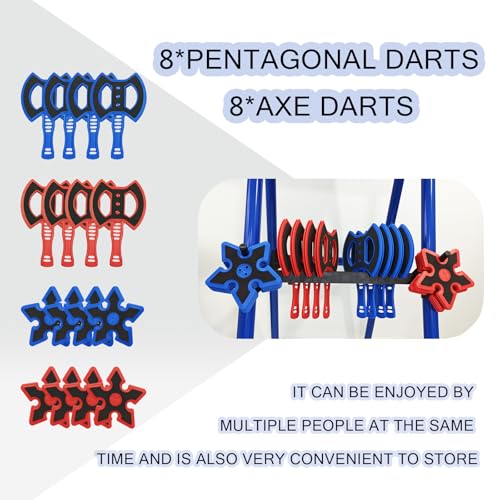 Party Games Axe Throwing Game for Backyard,Lawn Darts Fun Games for Adults and Family,Outside,Indoor,Beach,Yard,Camping,Carnival Games for Elderly,Children, Teenagers,Safe Material, Portable