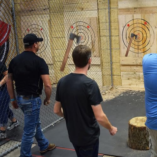16.5" Throwing Axe, 3 Pack Throwing Axe Set with 1065 High Carbon Steel & Hickory Wood Handle, Perfect for Axe Throwing Games, Competition and Recreation, Ideal Gift for Men (Black) - color: 3 Pack Black