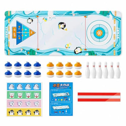 Board Game, Shuffleboard 80cmx30cm, Tabletop Family Game Set for Kids & Adults, Portable Indoor Fun