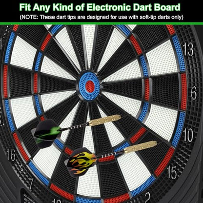 PATIKIL Soft Tip Darts Set Darts Plastic Tip - 12 Pcs 18 Gram with Tip Plastic Darts 100 Extra Dart Tips 42 Dart Flights for Electronic Dartboard