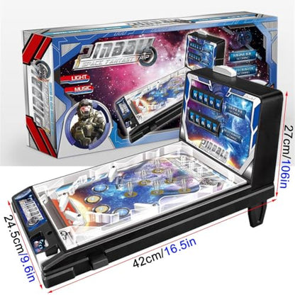 LED Pinball Machine for Adults Electronic Tabletop Pinball Toy with Light and Sound Effects for Kids and Family with Digital Counter and Arcade Game Sounds