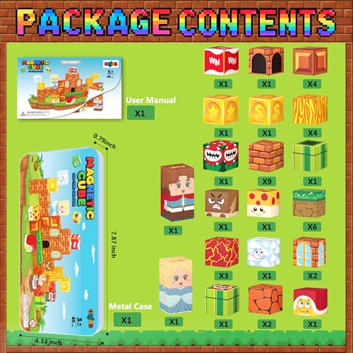 Mini Magnetic Building Blocks Travel Set with Case, 45pcs Travel Magnetic Toys with Portable Box for Kids, STEM Educational Sensory Toys, Classroom Must Have, Learning Gift for Toddlers, Boys & Girls - style: Classic