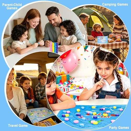 SZC&MFZ Magnetic Chess Game with 40 Pcs Stones, 2-in-1 Game Mat & Portable Storage Bag, Strategy Board Game for Family, Travel & Birthday Gifts for Kids & Adults