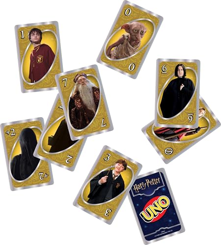 Mattel Games UNO Harry Potter Card Game in Storage Tin for Kids, Adults & Parties, Collectible Deck Based on Popular Series for 2 to 10 Players - style: UNO Harry Potter Tin