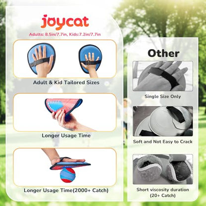 JoyCat Toss and Catch Ball Game, 2 Adult & 2 Kids Paddles Sticky Ball Set, Family Outdoor Catch Game for Beach, Backyard & Pool, Birthday Gifts for Boys Girls Ages 3+ - style: 2 Kid Paddles 2 Adult Paddles