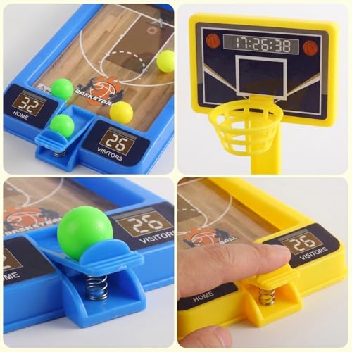 QOUBAI 12 Pack Mini Finger Basketball Shooting Game for Kids Adults Basketball Party Favors Handheld Desktop Table Basketball Game Toys Fidget Game Birthday Party Decorations Supplies