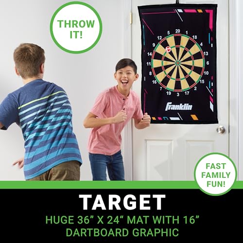Franklin Sports MLB and NFL Target Toss Game - Kids Over The Door Mini Throwing Game - Perfect Indoor Toy for Kids - style: Darts