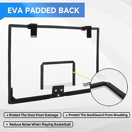 GSE Games & Sports Expert Over-The-Door Basketball Hoop with Basketball & Pump, Wall-Mounted Basketball Hoop Set with Complete Accessories for Home & Office (Several Style Choice) - style: Large