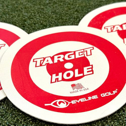 EyeLine Golf Target Circle as Training Aid – Ideal for Chipping and Pitching – Super Thin with Foldable Configurations. Bright Color Markings Easy Sighting. Made in USA - color: Target Holes