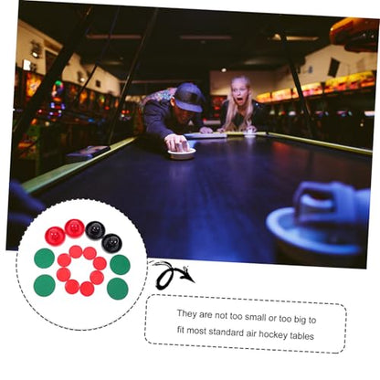 Air Hockey Pushers and Pucks Plastic Hockey Accessories High Impact Resistance Ergonomic Design Comfortable Grip Replacement Large Mallets in Blue Black Red and Light Green