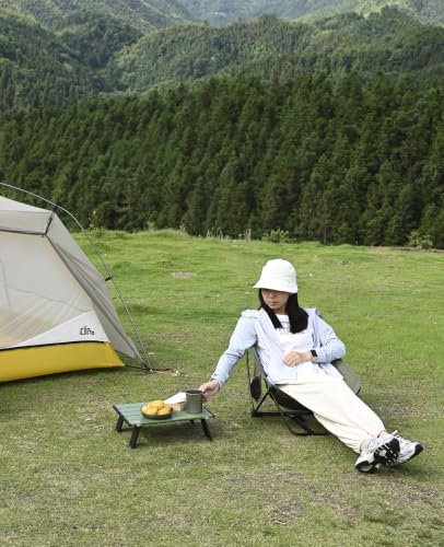 iClimb Ultralight Compact Mini Beach Picnic Folding Alu. Table with Carry Bag, Two Size (Green, S) - color: Green, size: Small