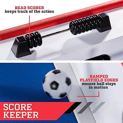 Hall of Games Foosball Tables Multiple Styles, Soccer with Durable & Stylish Designs with Tabletop Sports Soccer Balls, Perfect for Family Game Rooms | Multiple Styles - style: 56" (Black/Gray/Red)