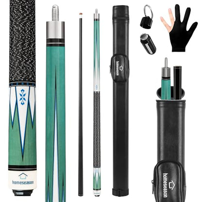 HomeSeason Pool Cue Stick 58" Billiard Cue Sticks Nylon Thread Grip Professional Low Deflection Pool Sticks - color: 21oz with bag