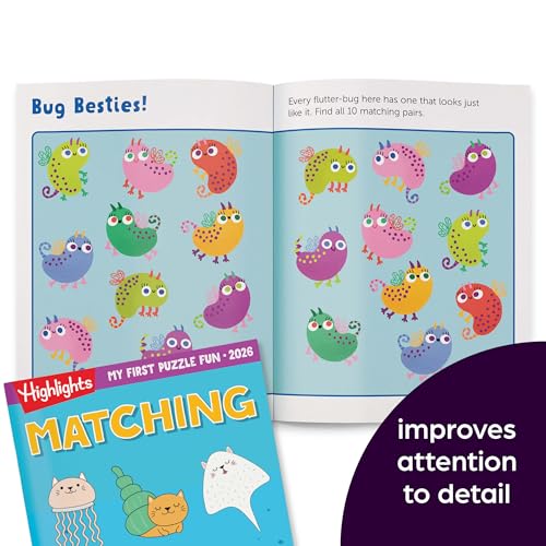 My First Puzzle Fun 2026 Activity Book Set with Mazes, Matching and More, Kids Puzzle Books for Travel, Learning and Screen-Free Play for Kids 3-6