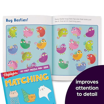 My First Puzzle Fun 2026 Activity Book Set with Mazes, Matching and More, Kids Puzzle Books for Travel, Learning and Screen-Free Play for Kids 3-6