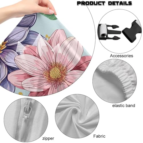 Highland Cattle Print Gaming Chair Covers Slipcovers with Armrest Covers Boho Mandala Flower Print Office Desk Chair Cover Scratch Proof Anti-Dust Universal Fit - color: Multi - Highland Cattle Boho Mandala Flower