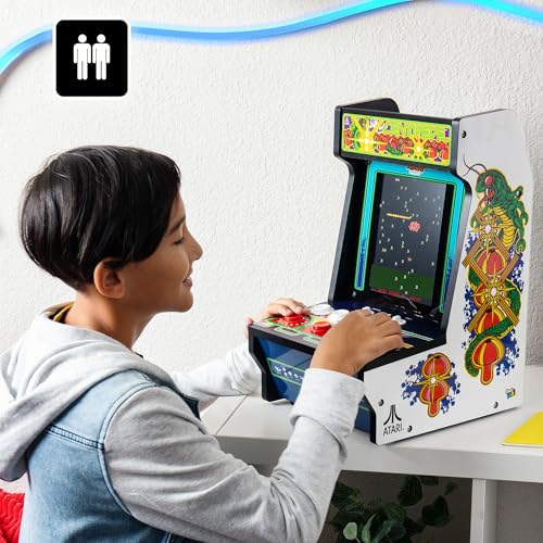 Arcade Classics - Atari Centipede Counter Series Game Machine, 5 Games, 8" Liquid Crystal Screen - Mini Cabinet, Portable Gaming, Retro, Countertop Console, Basement Decoration, Man Cave - style: Centipede Counter Series