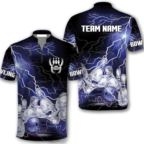 GABITA Personalized Bowling Jerseys for Men, Custom Bowling Polo Shirt, Bowling Shirts Gift for Bowler Team Player - color: A41