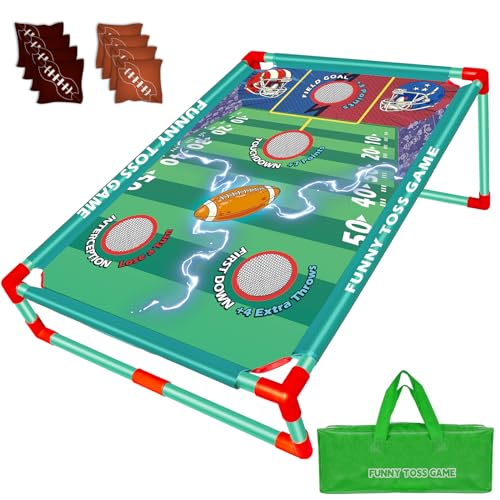 Bean Bag Toss Game for Kids, Outside Toys for 3 4 5 6 7 8+Years Old Boys and Girls, Outdoor Game for Kids, Ideal Birthday for 3-8 Years Old. Family Party Game Outdoor Activities - color: Green