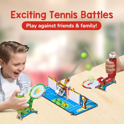 Smartivity DIY Tabletop Tennis - Pickleball Game for Kids 6 to 12, 2 Player STEM Toy with Mechanical Rackets & Scoreboard, Christmas, Birthday Gift for Boys & Girls Age 6, 7, 8, 9, 10, 11, 12 Years - style: Tabletop Tennis