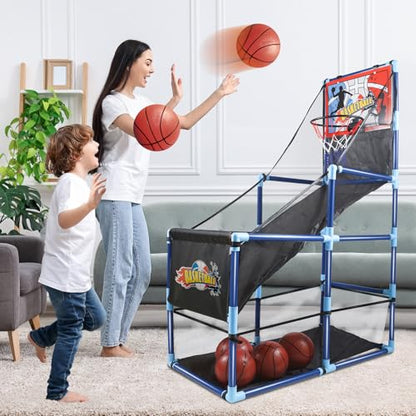 OCHIDO Arcade Basketball Game Set with 4 Ball,for Kids 3 4 5 6 7 8 9 10 +Years Old Boys,Kids Indoor/Outdoor Sport Play,Ideal Gift Age 3-5,6-8,8-10