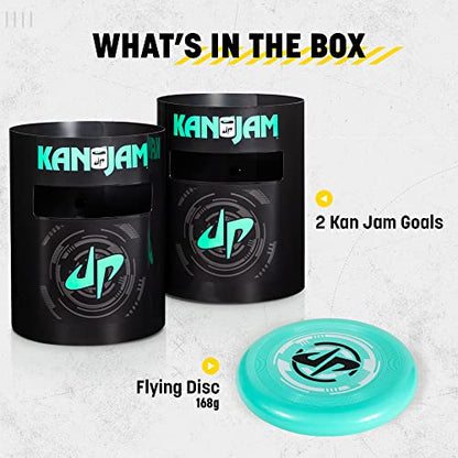 Kan Jam Original Disc Toss Game with 2 Disc Golf Basket Retrievers and 1 Disc Golf Disc - Outdoor Frisbee Golf, Frisbee Slam Game in USA, EPSN and Dude Perfect Designs