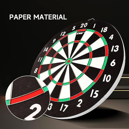 GSE Games & Sports Expert 18" Regulation Size Steel Tip Dartboard Game Set. Excellent Bristle/Sisal, Paper Baseball, Bullseye, Dart Board Game Set (Several Styles Available) - style: 2-in-1 Paper Baseball/Dart Board Set
