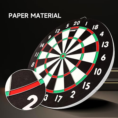 GSE Games & Sports Expert 18" Regulation Size Steel Tip Dartboard Game Set. Excellent Bristle/Sisal, Paper Baseball, Bullseye, Dart Board Game Set (Several Styles Available) - style: 2-in-1 Paper Baseball/Dart Board Set