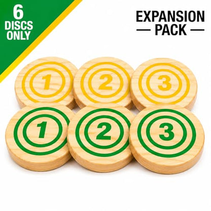 Rollors Backyard Game Expansion Pack (Disks Only) | Wooden Yard Game, Combining Horseshoes, Bocce, Bowling, Fun for All Ages and Families