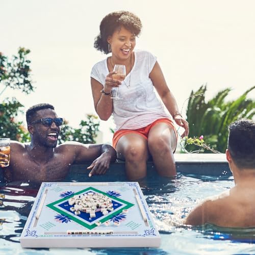 19x19 Inches Mahjong Floating Game Table for Pool Adults Pool Games Tray for Mah Jong Card Games Dominoes Poker Floater Tables for Indoor Outdoor Swimming Pool Hot Tub Lake(Blue Green) - style: Blue Green