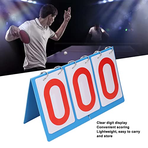 Scoreboard Flipper, Portable 3-Digit Flip Scoreboard Tabletop Score Keeper for Volleyball Basketball Table Tennis