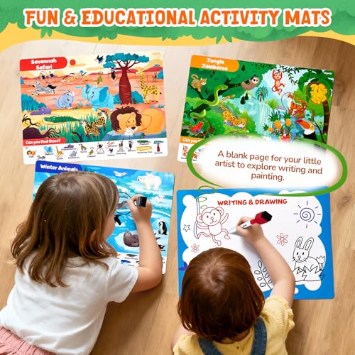 JoyCat Search and Find Activity Books, Animal Preschool Learning Activities for Toddlers & Kids, Travel Toys for Road Trip Car and Airplane, Busy Toy, Educational Game Gifts for Boys Girls Ages 3-5 - style: Animal