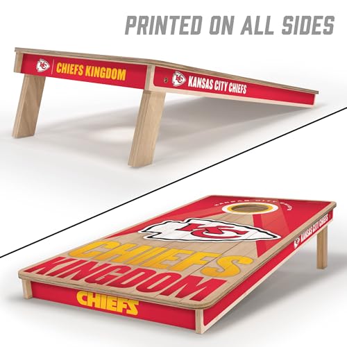 YouTheFan NFL 2' x 4' Slogan Series Professional Wood Cornhole Game - color: Kansas City Chiefs